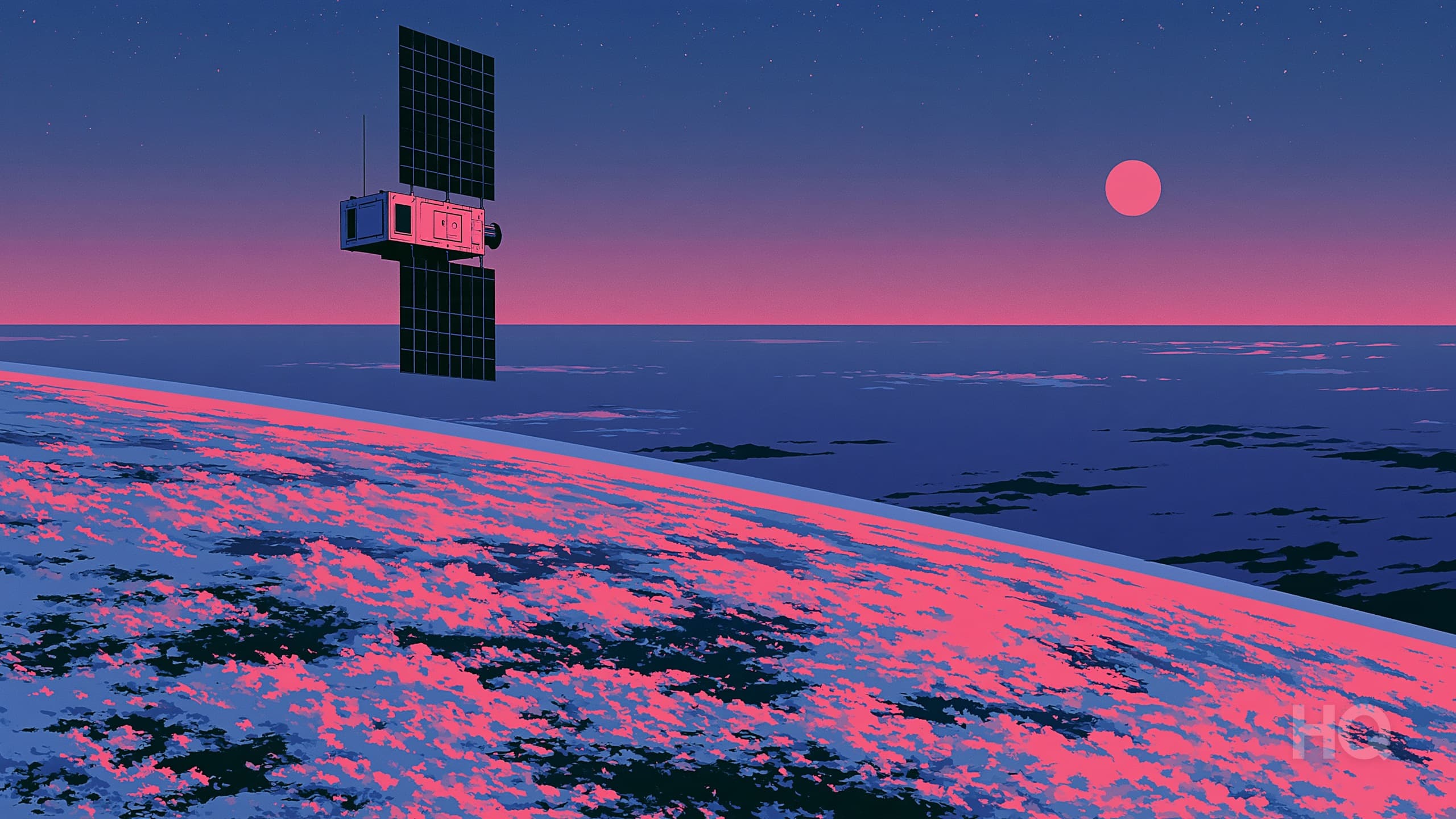 HQ wallpaper — Satellite at Sunrise