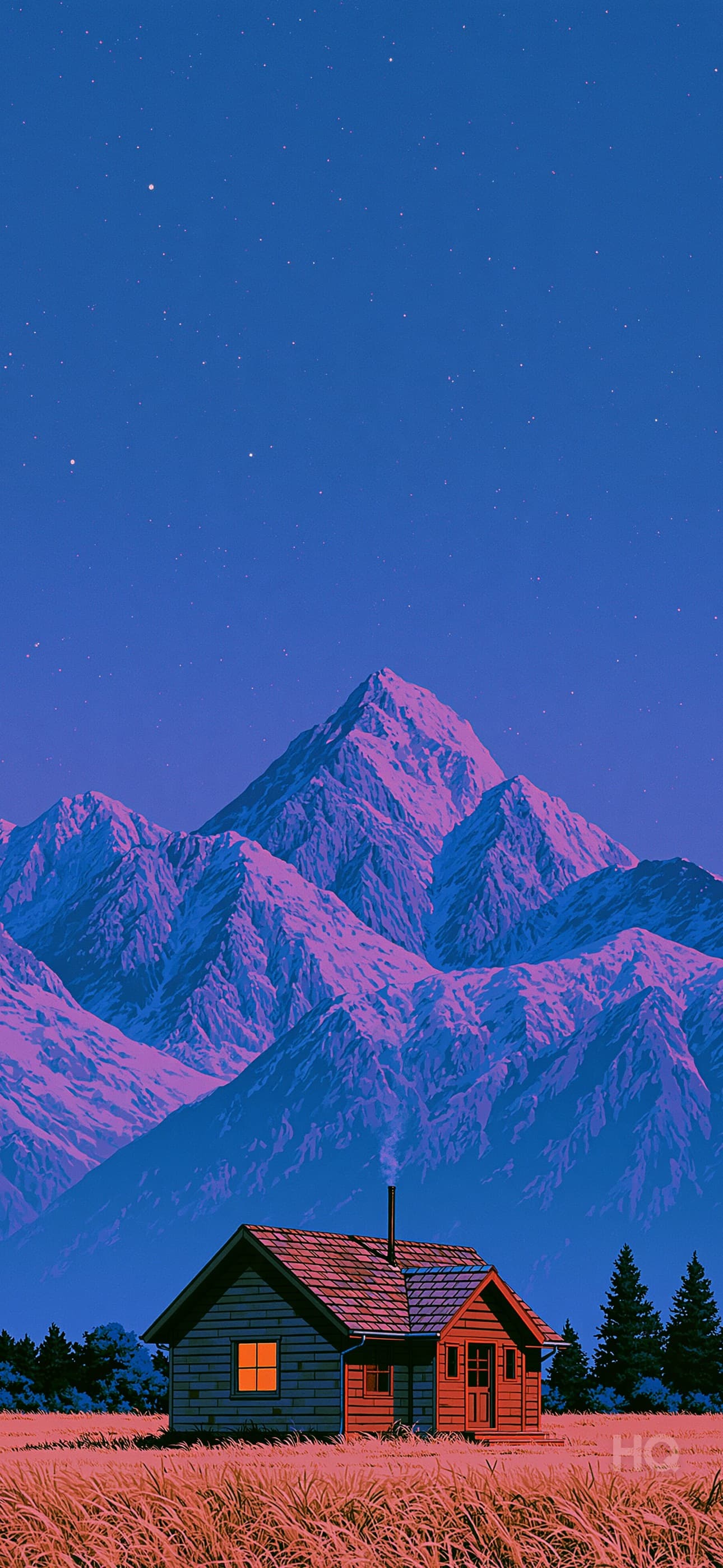 HQ phone wallpaper — Mountain Cabin